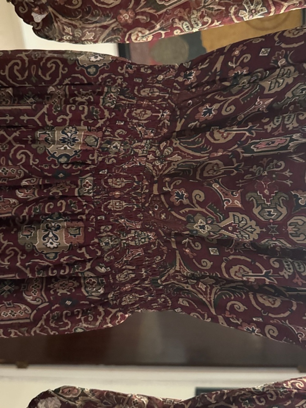 Abercrombie & Fitch Maroon Paisley Maxi Dress - Picture 7 of 8
